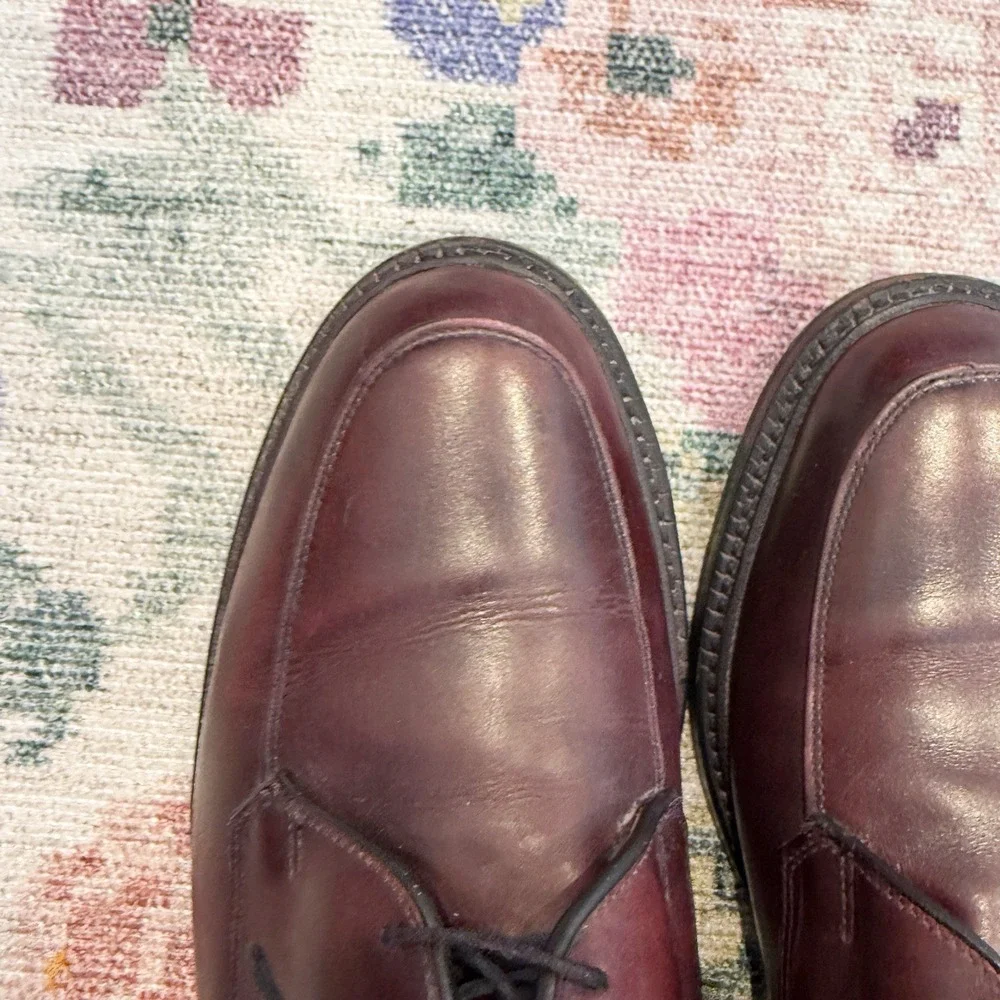 Allen Edmonds Brentwood Oxford Burgundy Shoes Size 12D Business Formal Preppy